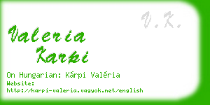 valeria karpi business card