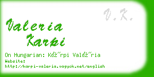 valeria karpi business card